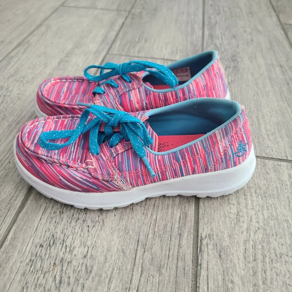 Skechers Air Cooled Slip-in GO WALK Joy sneakers pink blue 13.5 kids